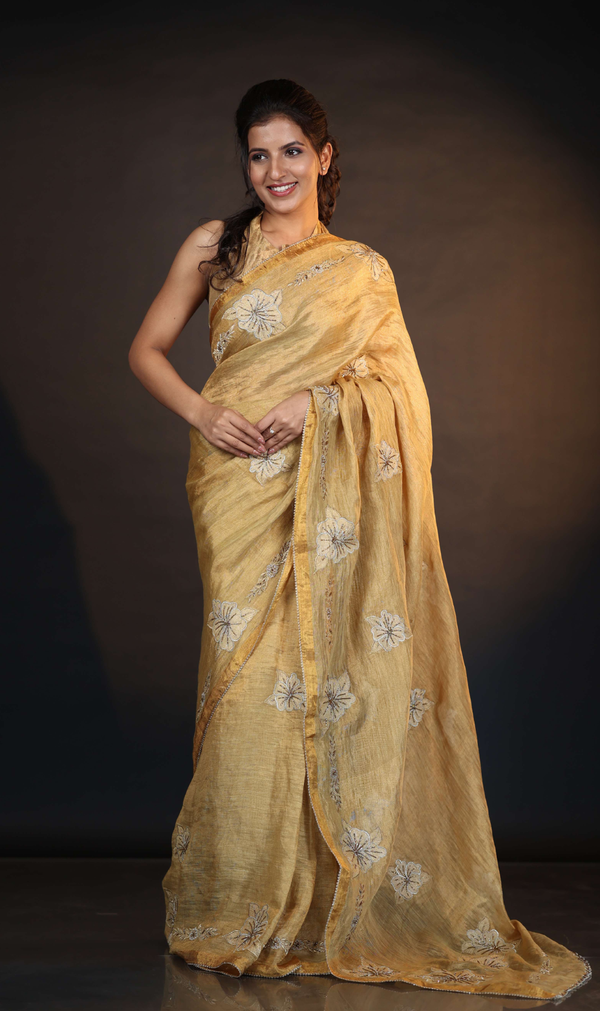 HIBISCUS SAREE GOLD