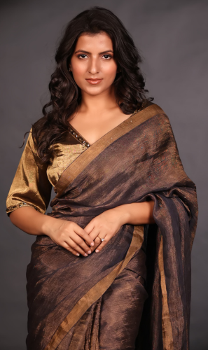 GOLD TISSUE BLOUSE