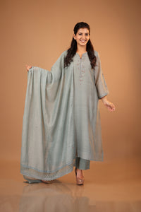CHANDERI SET  SAGE GREEN