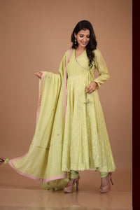 LIME GREEN ANARKALI
