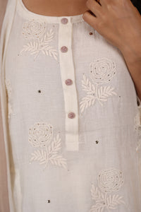 ROSE CHANDERI KALIDAR SET