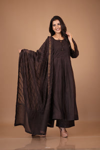 CHOCALATE BROWN SET CHANDERI