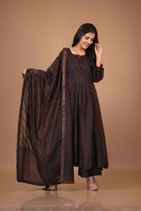 CHOCALATE BROWN SET CHANDERI