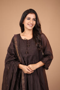CHOCALATE BROWN SET CHANDERI