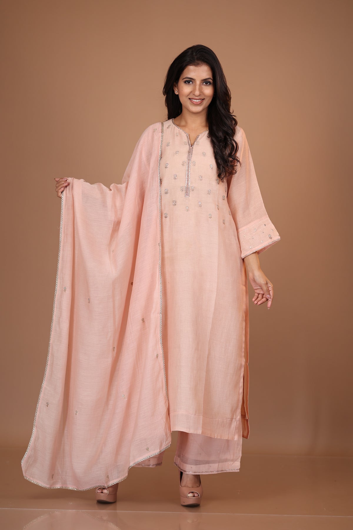 PINK CHANDERI SET