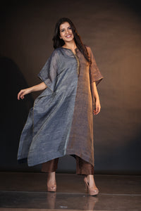 LINENTISSUE TWO TONE KAFTAN