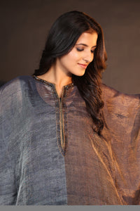LINENTISSUE TWO TONE KAFTAN