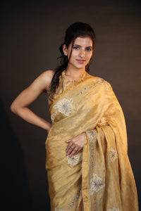 HIBISCUS SAREE GOLD