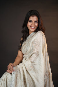 TUBE ROSE SAREE SILVER
