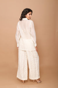 CORD SET IN IVORY CHANDERI