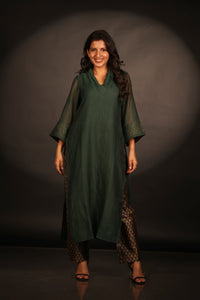 EMERALD GREEN BROCADE SET