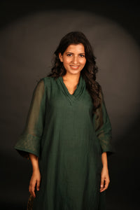 EMERALD GREEN BROCADE SET