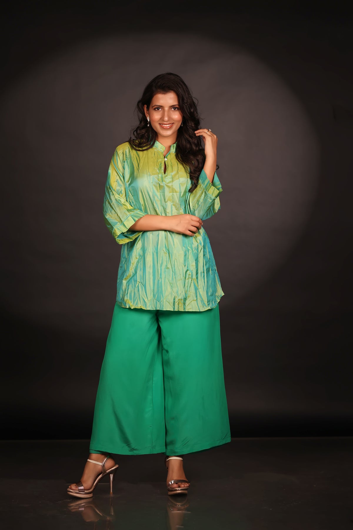 GREEN SHADED TOP WT PANTS