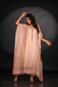 PINK LINEN KAFTAN