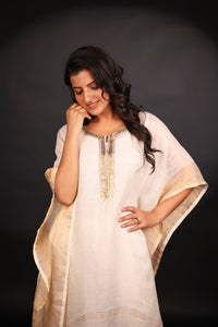 IVORY LINEN KAFTAN