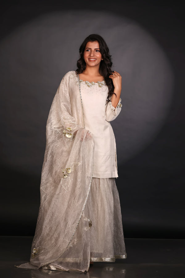 SILVER ROSES SET