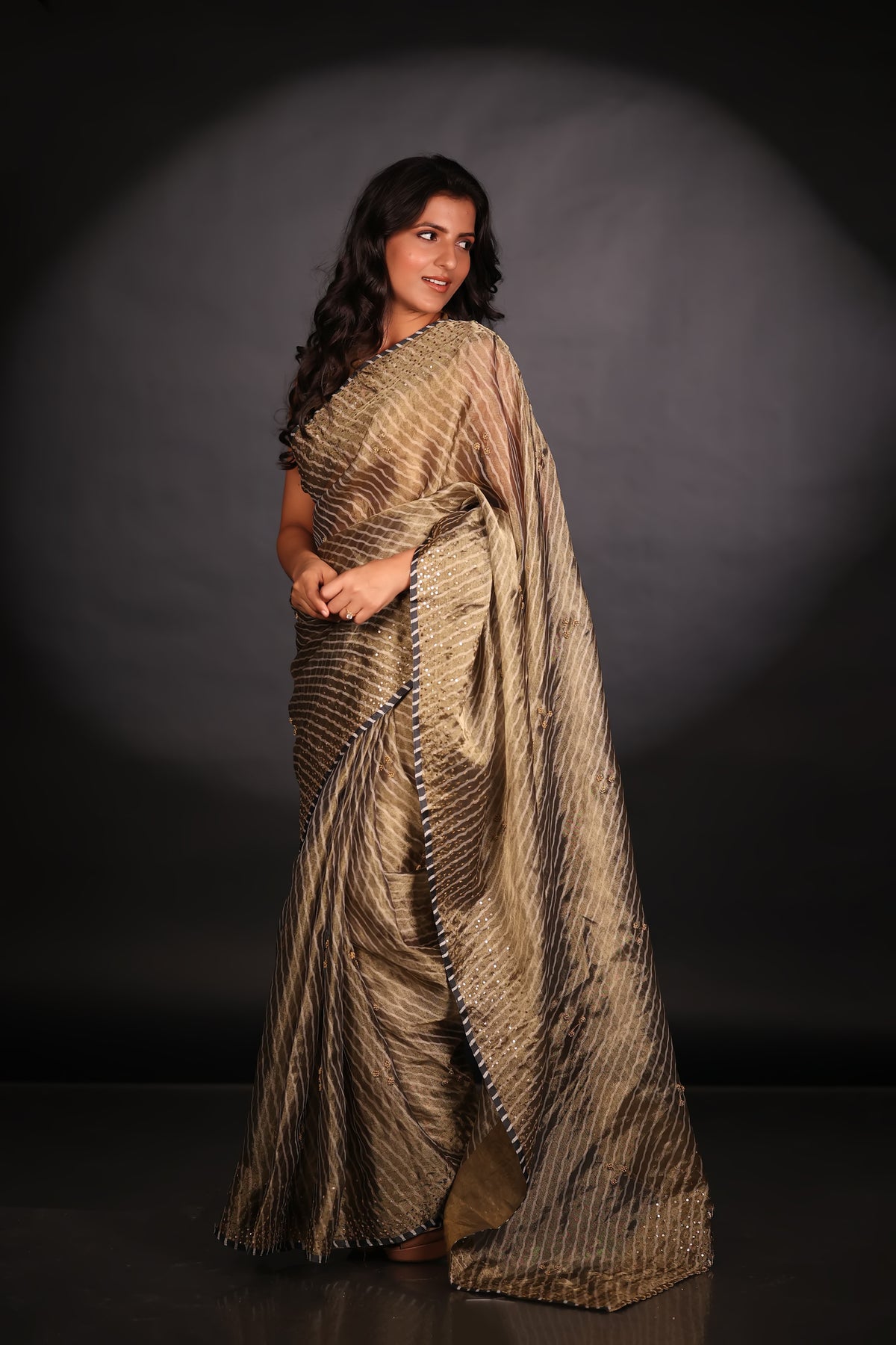 OLIVE LEHARIYA SAREE