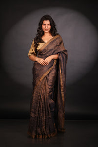 ANTIQUE GOLD TISSUE  HAND WOVEN SAREE
